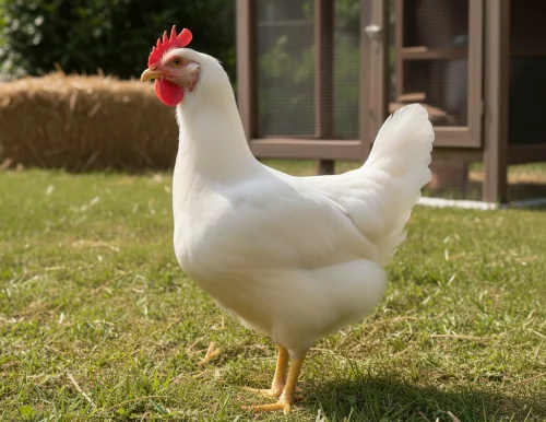 ligorin cinsi beyaz renkli tavuk